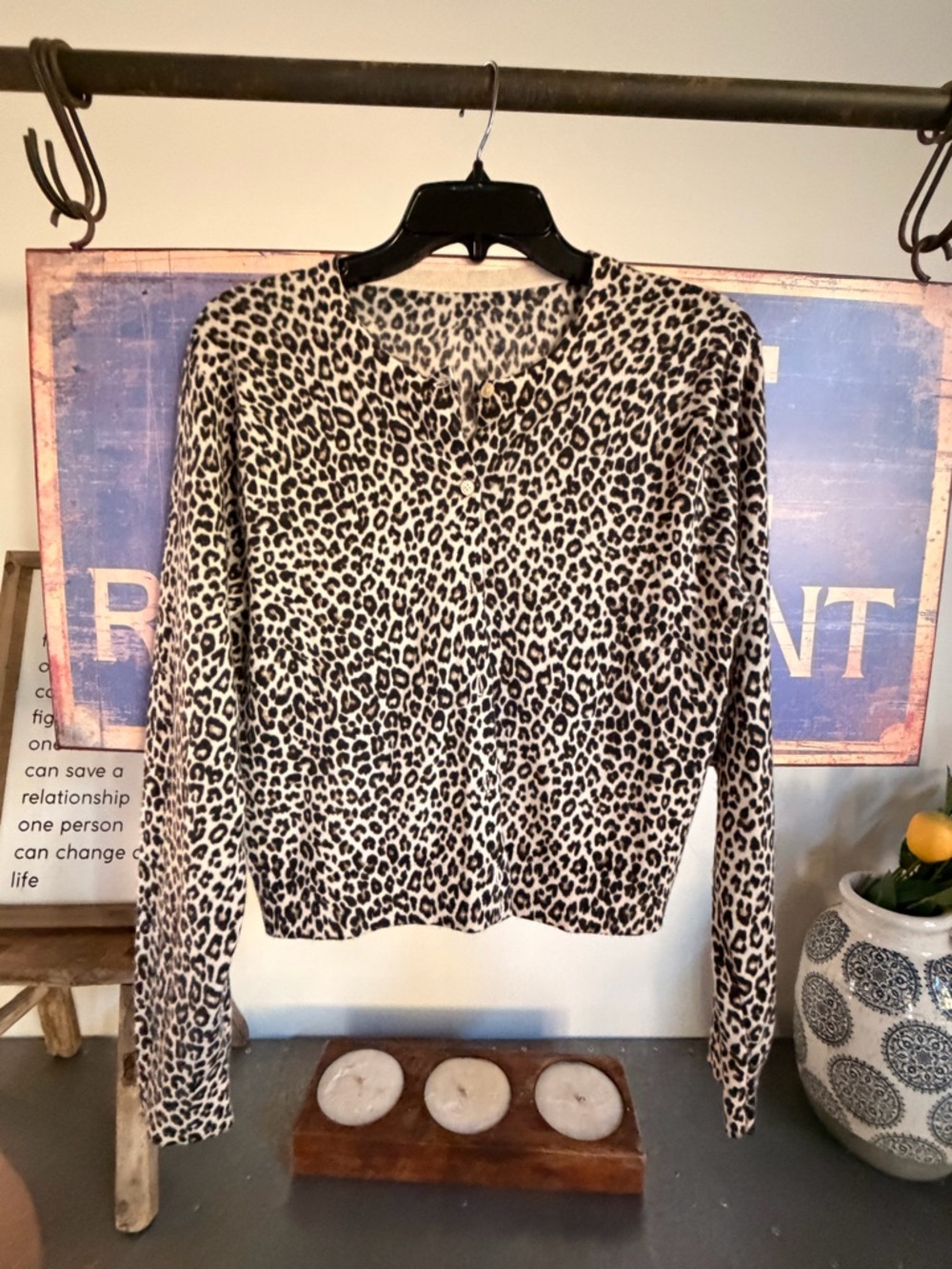 Lightweight cashmere cardigan button up sweater size Small.